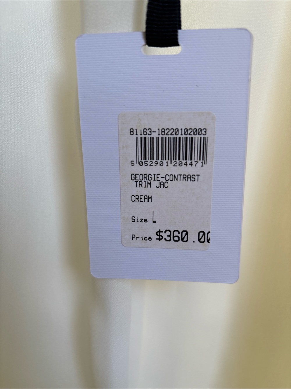 NWT Reiss Georgie Contrast Trim Open Jacket Blazer Size Large - Picture 3 of 12